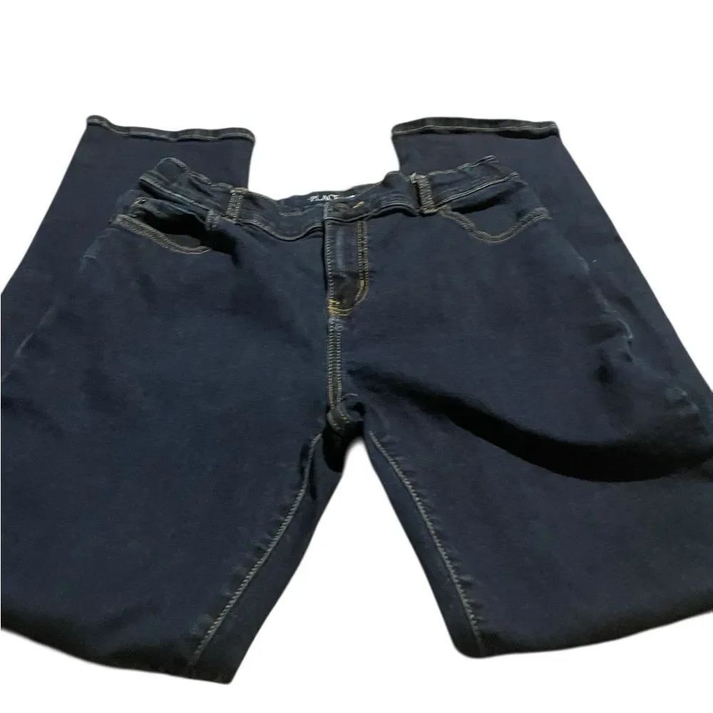 Children’s Place size 16  Dark Blue Stretch Jeans straight leg like new